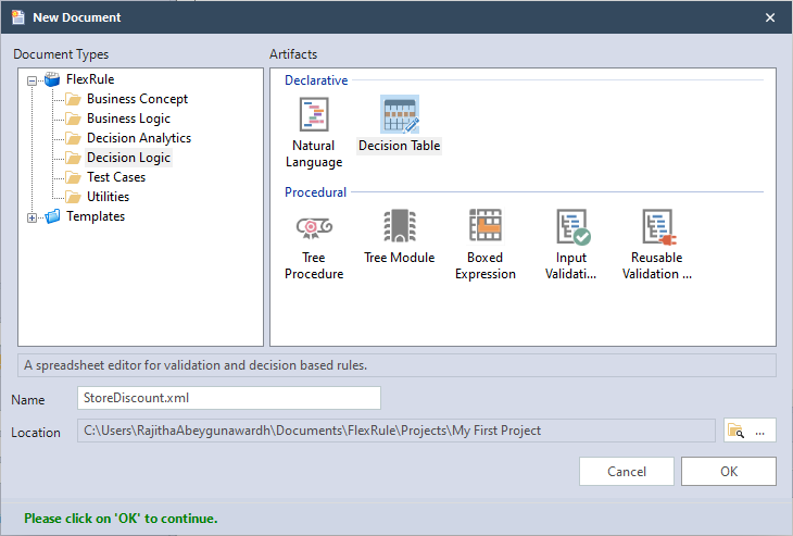 Create new DT in V10