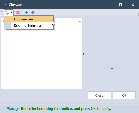 Manage Glossary