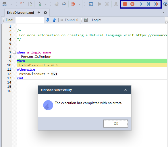 NL Debug success in V10