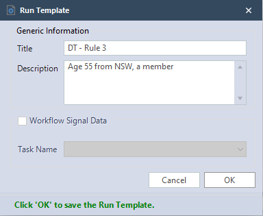 Save Run Template NSW V10