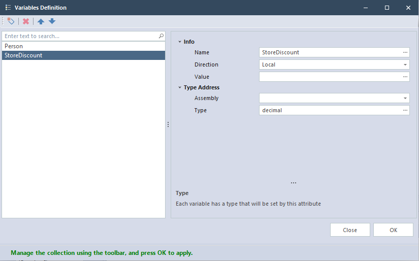 Second Variable Parameter definition