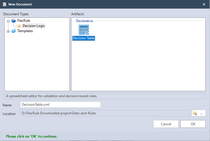 Create new DT like link doc V10