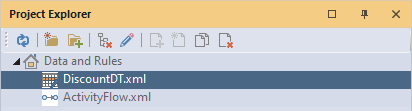 Project Explorer after creating DT V10