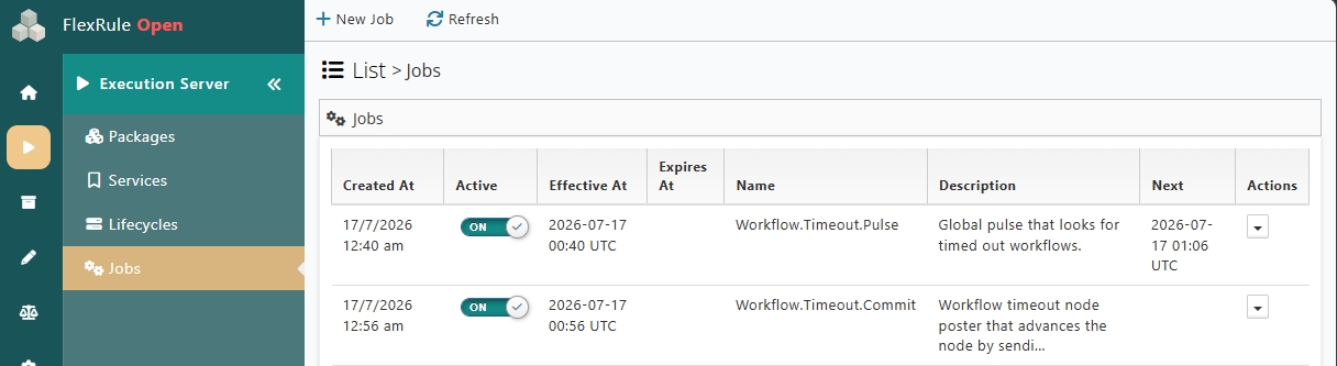 Workflow Timeout Jobs