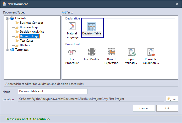 Create DT in V10