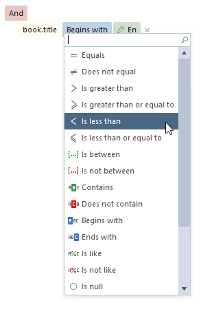 Condition Option in QB V10