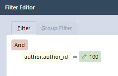 Condition in Filter Editor QB V10