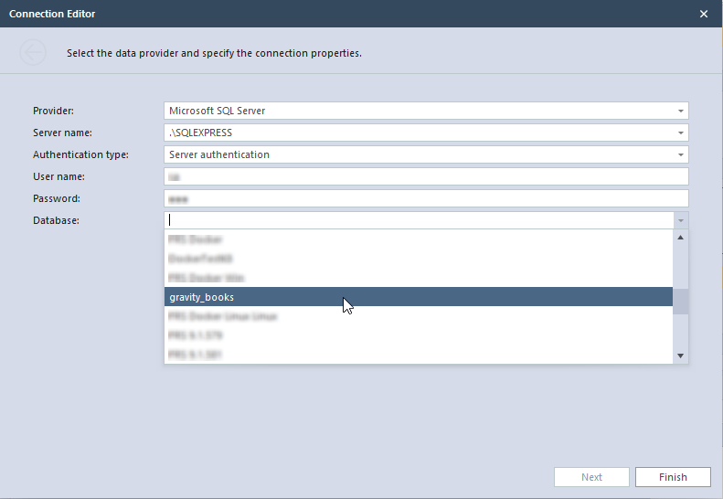 Connection Data QB V10