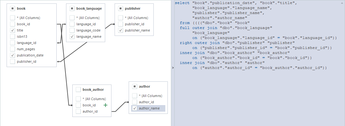 Multiple table joins QB V10