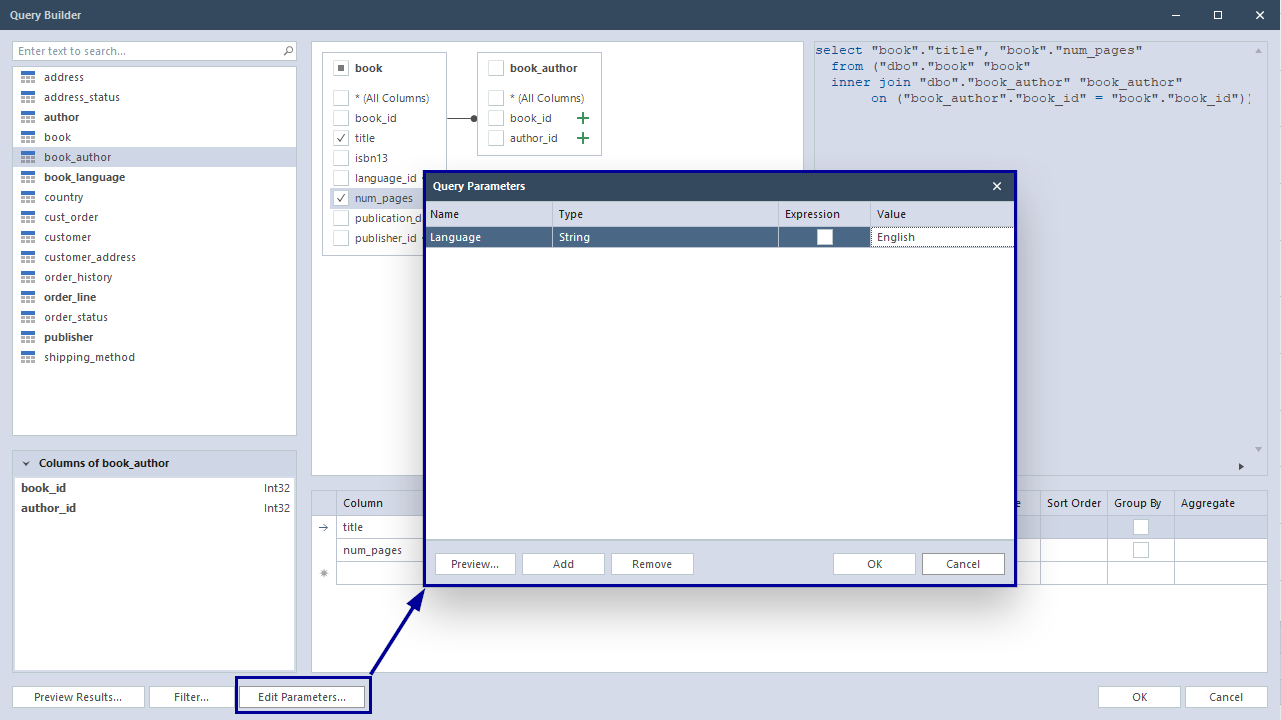 Query Parameter QB V10