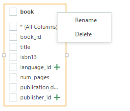 Rename or Delete in QB V10