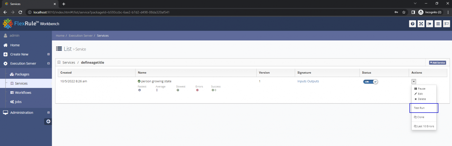 Test Drive a Project Deployed in FlexRule Server - FlexRule Resource Hub