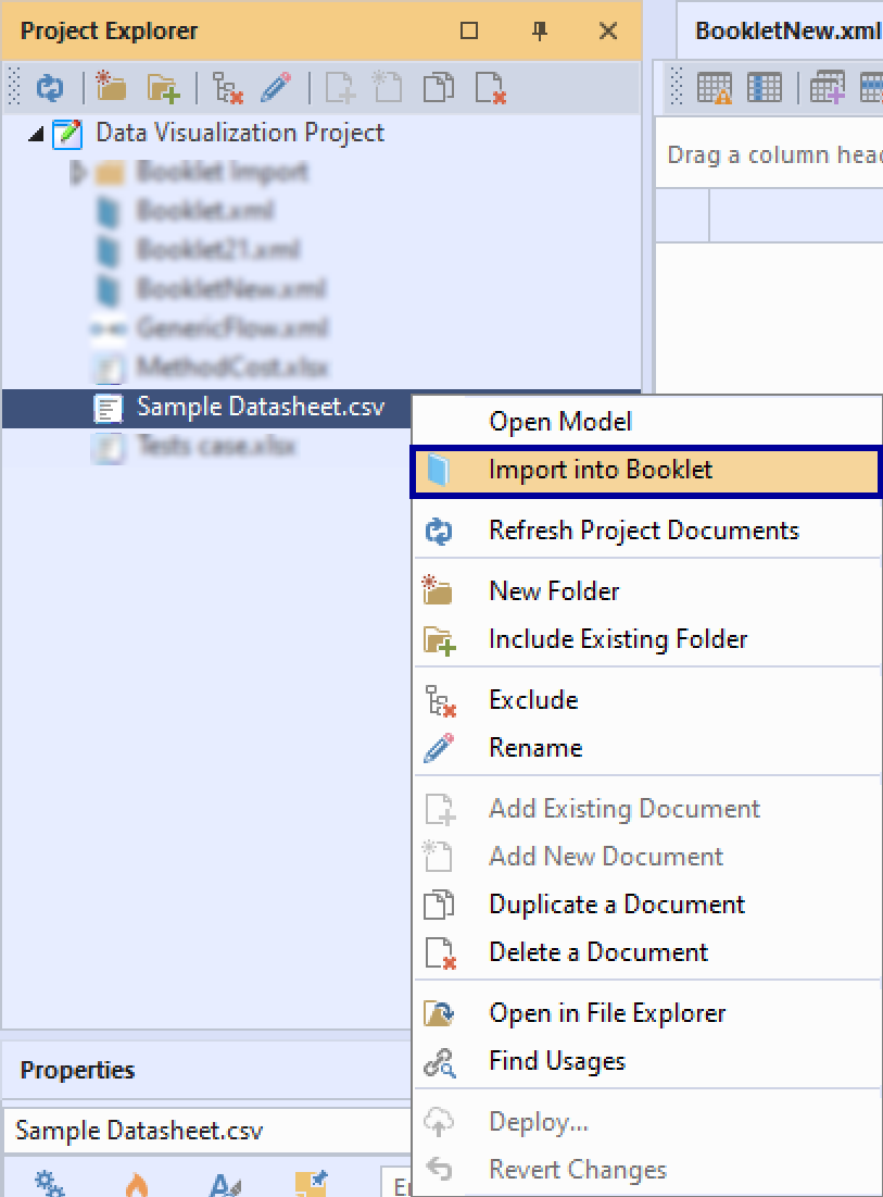 csv import in DA