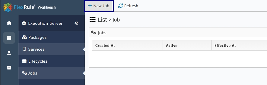 Creating a new job