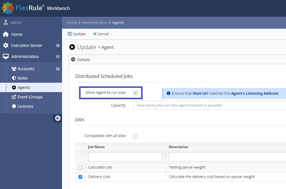 Trouble shooting details specifying to check if the Agent is configured to run jobs