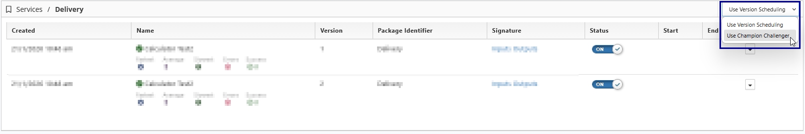 Version Scheduling