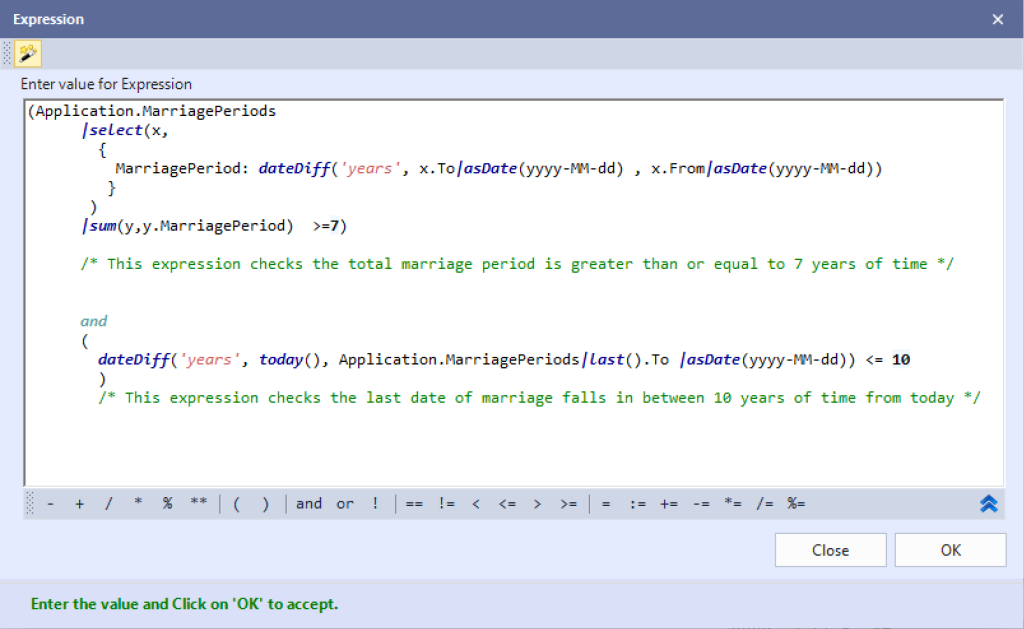 Business formula condition for permit eligibility