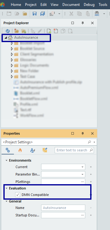 DMN Compatibility settings