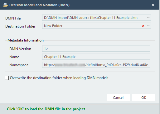 DMN Loading window