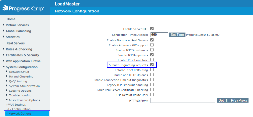 Enable Subnet Originating Requests Globally