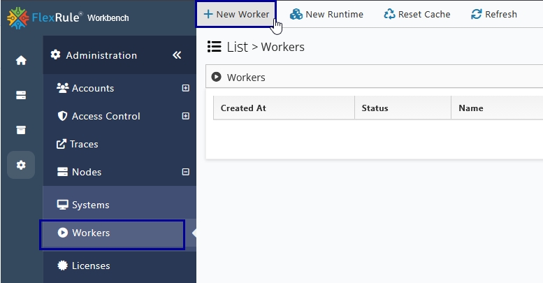 Create new worker