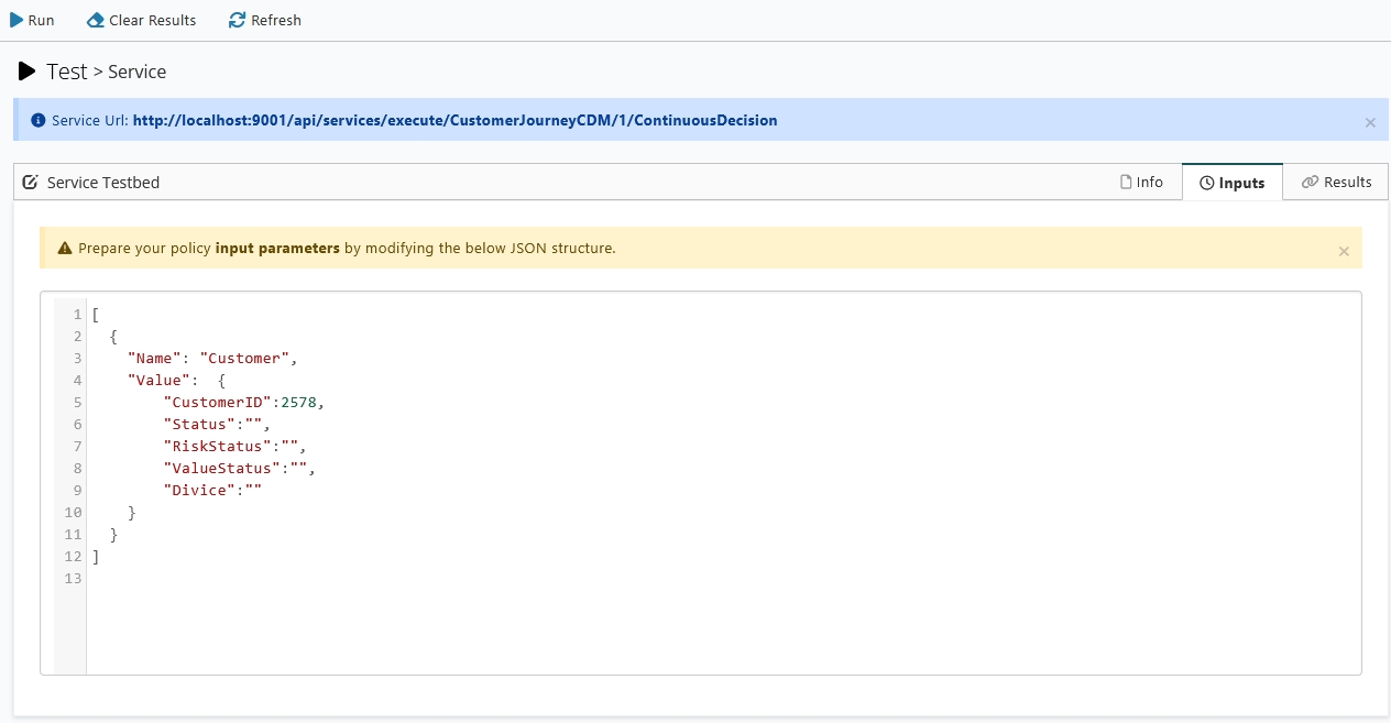 Input Data for CDM