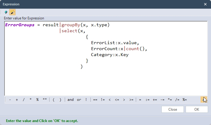 Group by Error types
