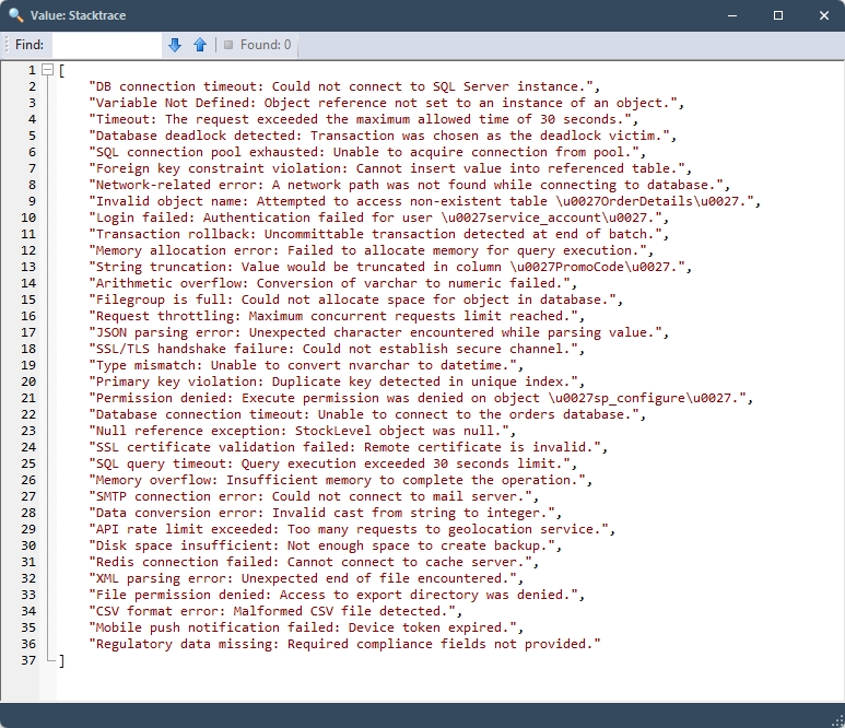 Value_ Stacktrace