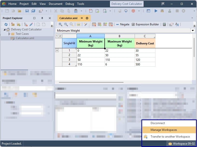 Manage Workspace After