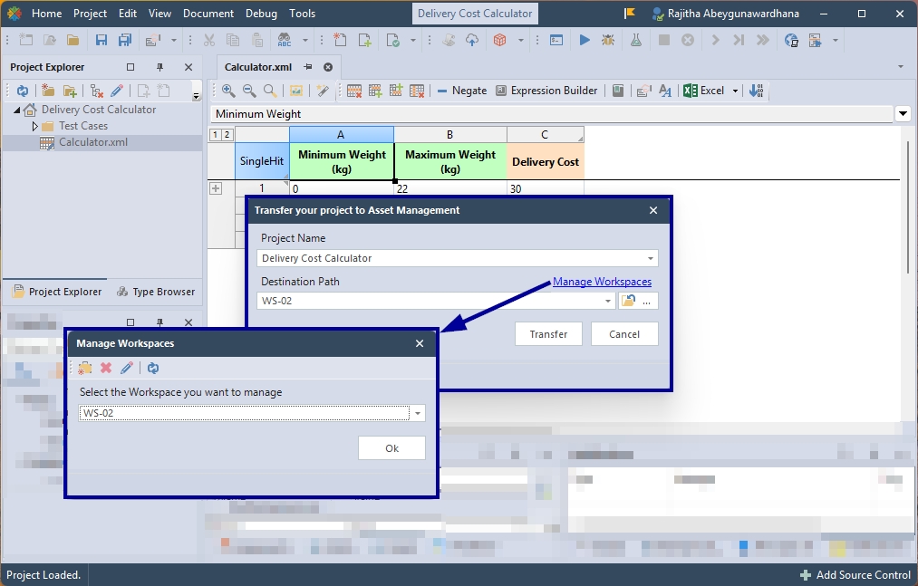Manage Workspace