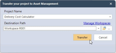 Transfer to Workspace