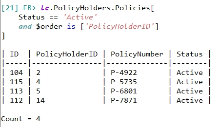LC filter with sorting
