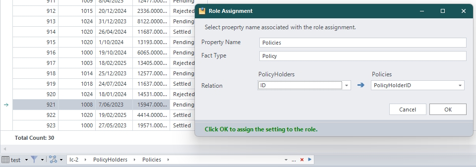 Role Assignment for sub nodes