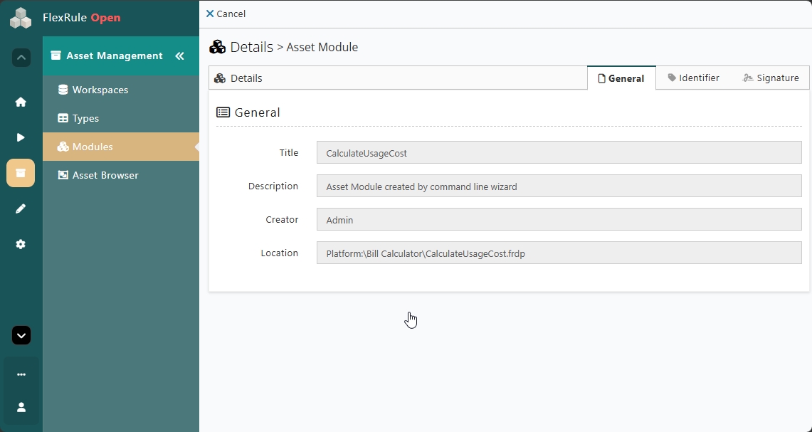 Asset Module General