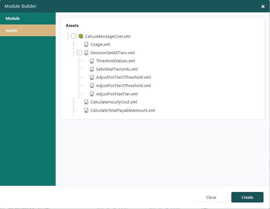 Module builder Asset