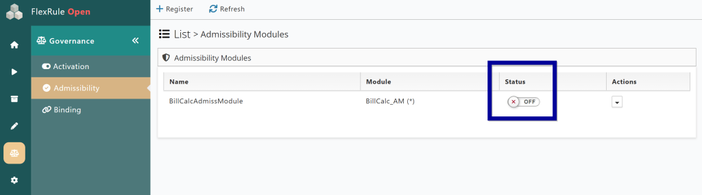 Admiss_GeneralRules - ModuleStatus
