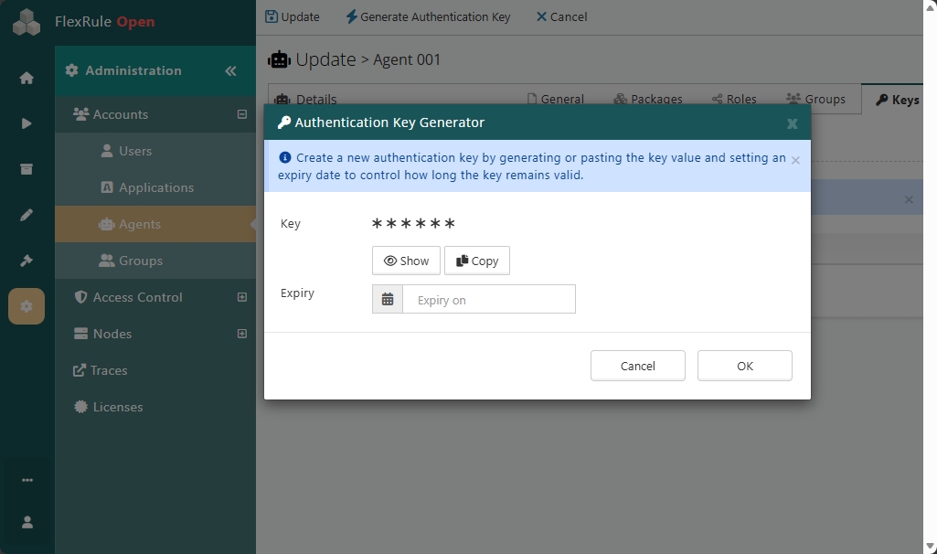 Authentication Key generator
