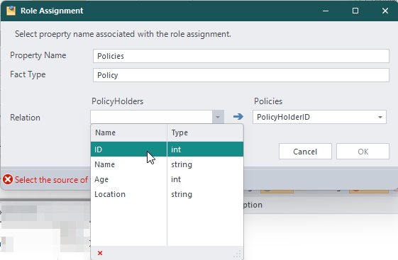 Role Assignment Selector