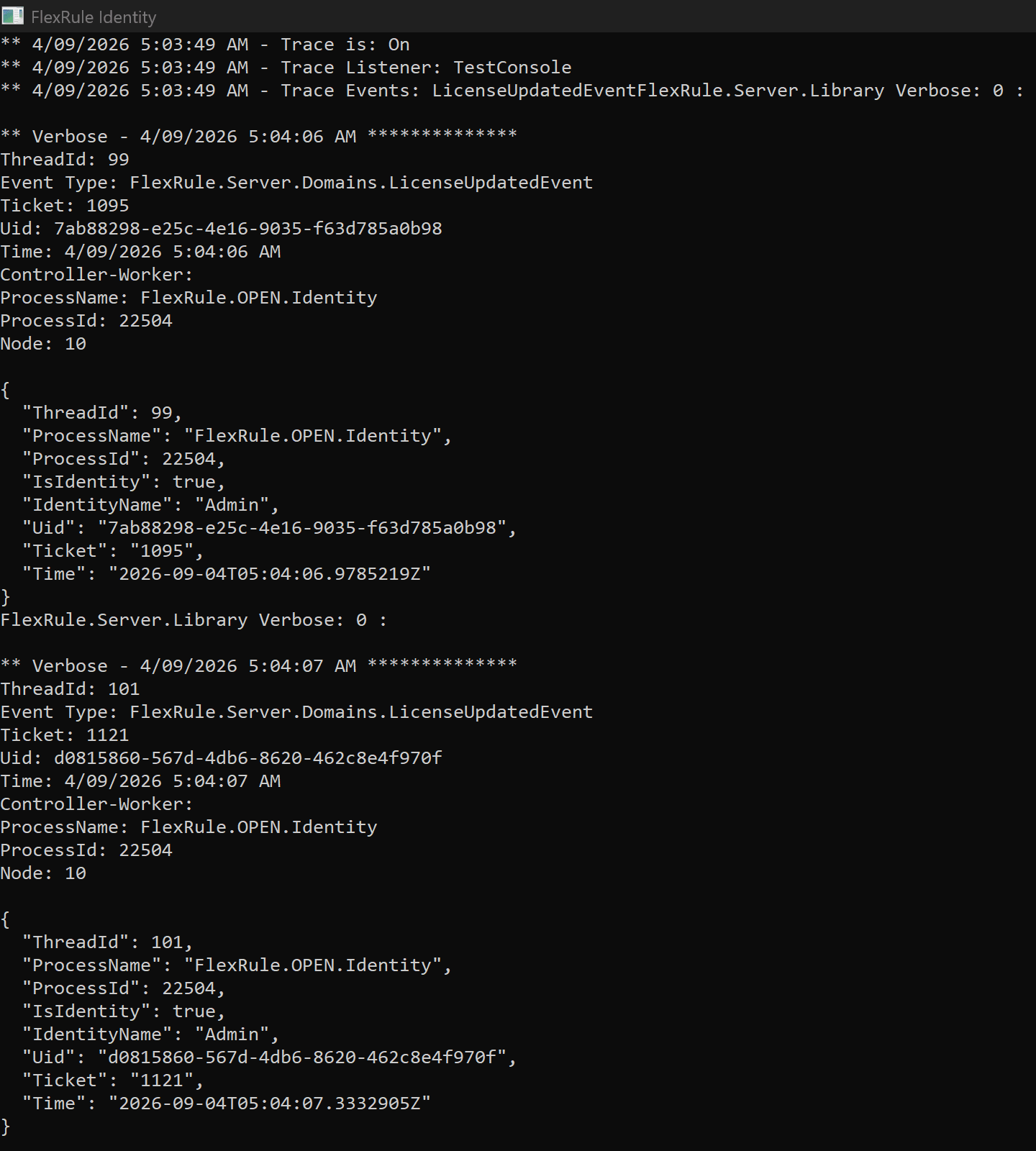 Console Trace